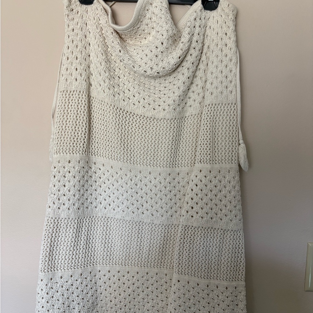 Halter Cream Knit Dress